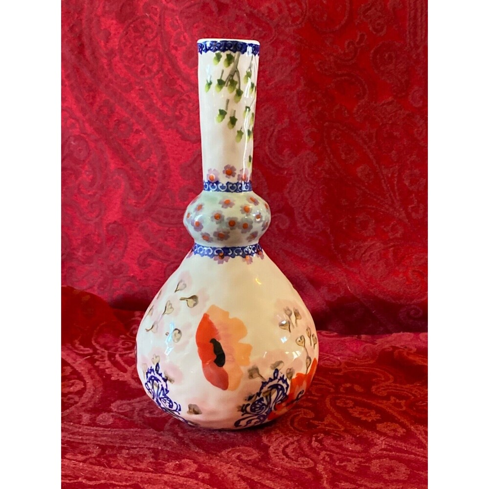 Vintage Polish? ceramic bulbous bud vase